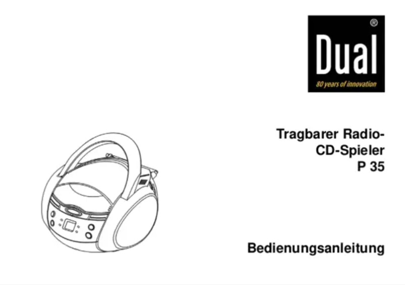 Page n°1 - Manuel utilisateur Dual P 35