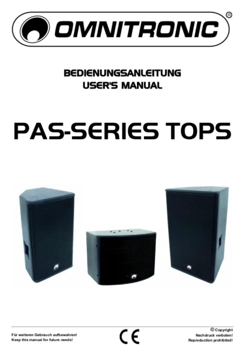 Image de la première page du manuel de l'appareil PAS-212 II