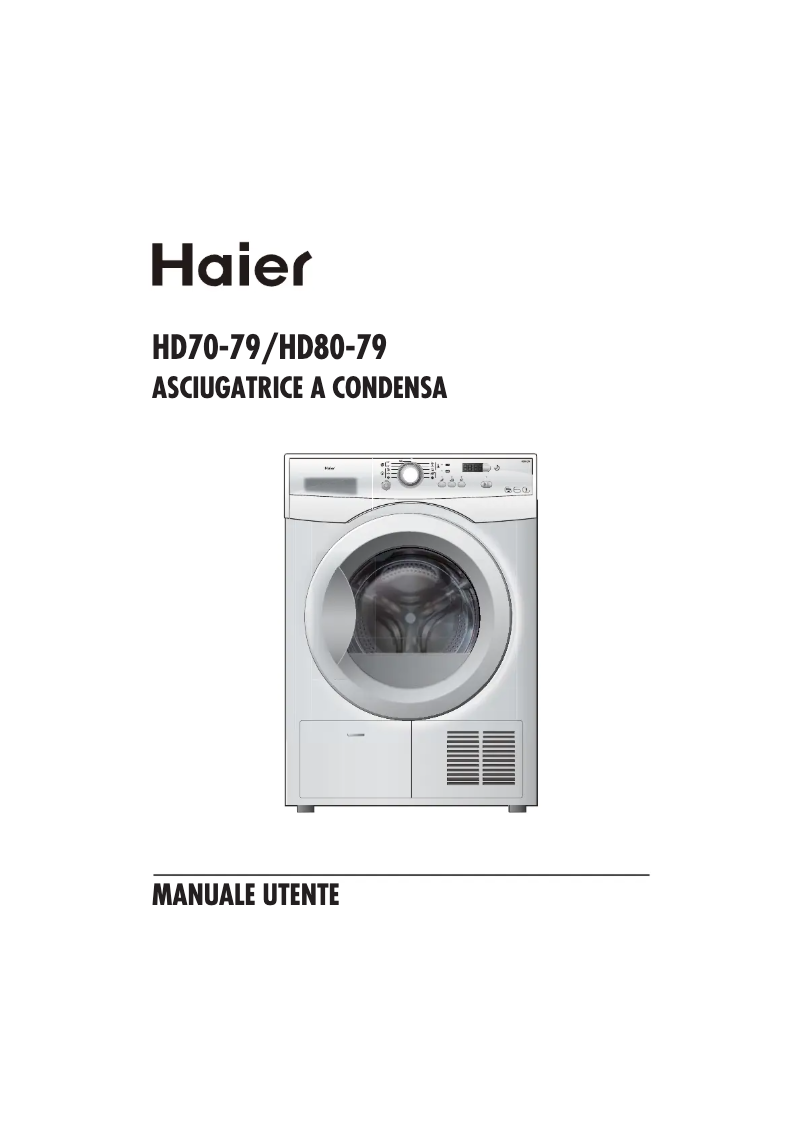 Page 1 de la notice Manuel utilisateur Haier HD70-79