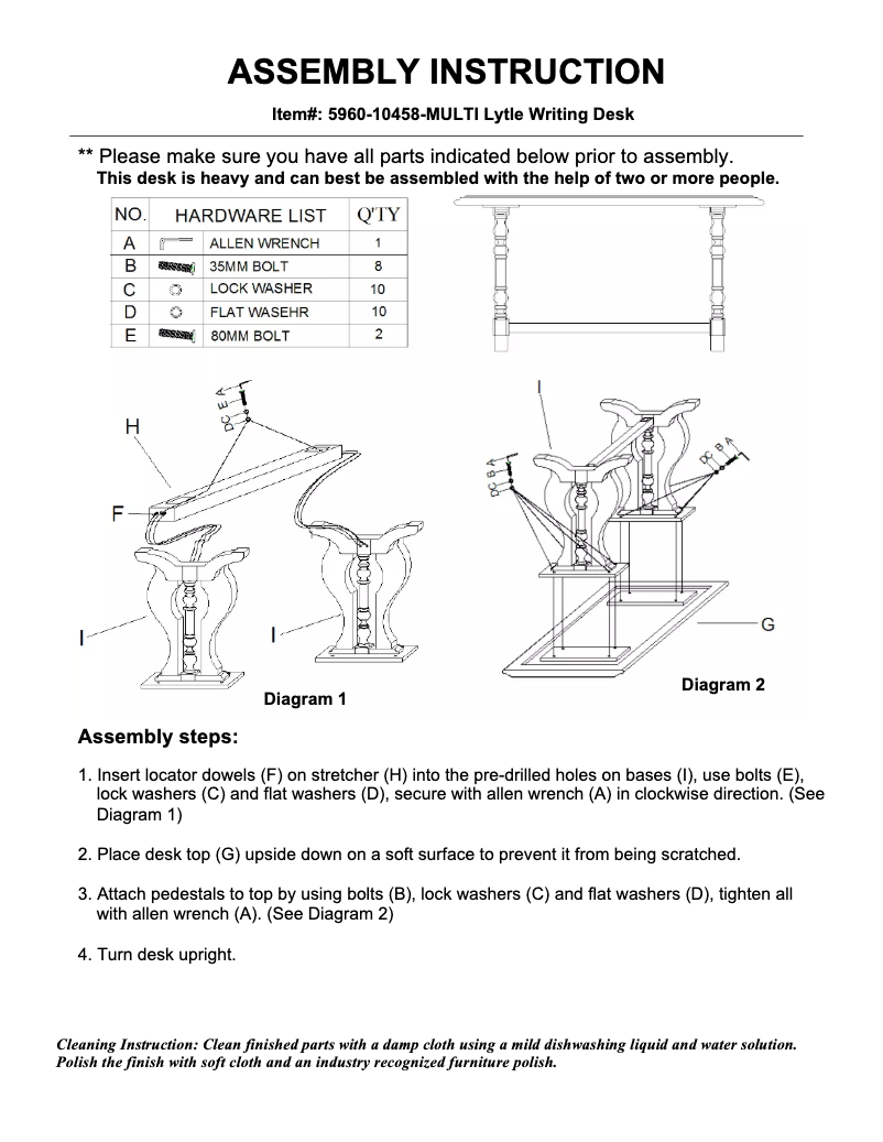 Page 1 de la notice Manuel utilisateur Hooker 5960-10458-MULTI