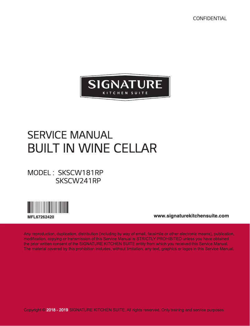 Page 1 de la notice Manuel utilisateur LG SKSWK245LS