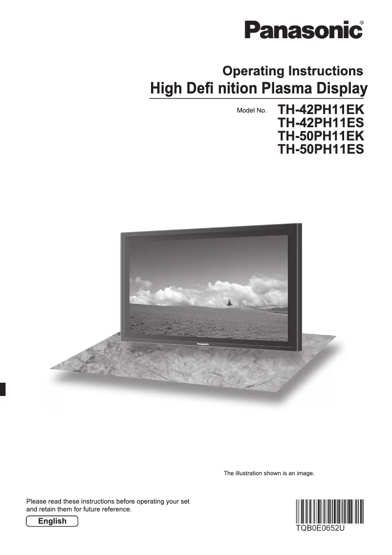 Image de la première page du manuel de l'appareil TH-50PH11ES