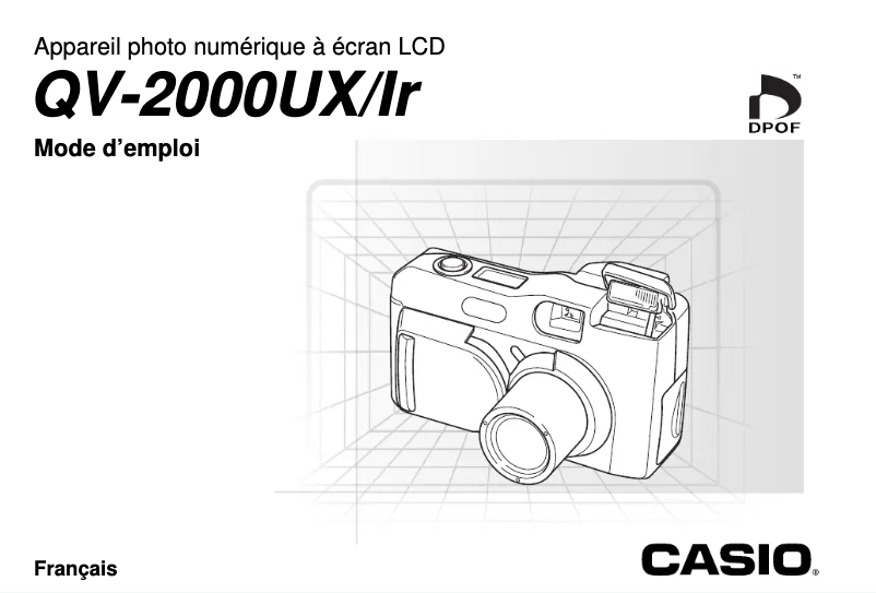 Page n°1 - Manuel utilisateur Casio QV-2000UX/IR