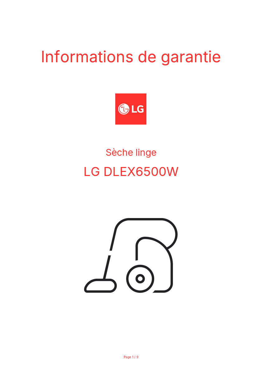 Image de la première page du manuel de l'appareil DLEX6500W