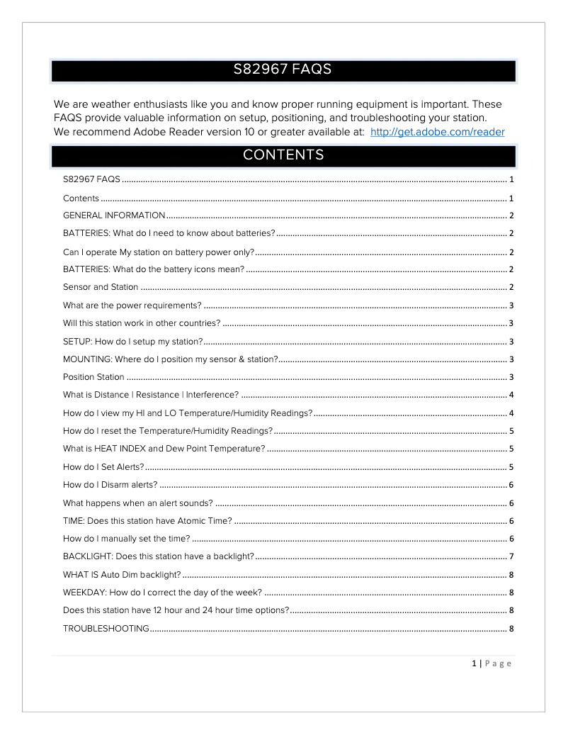 Image de la première page du manuel de l'appareil S82967