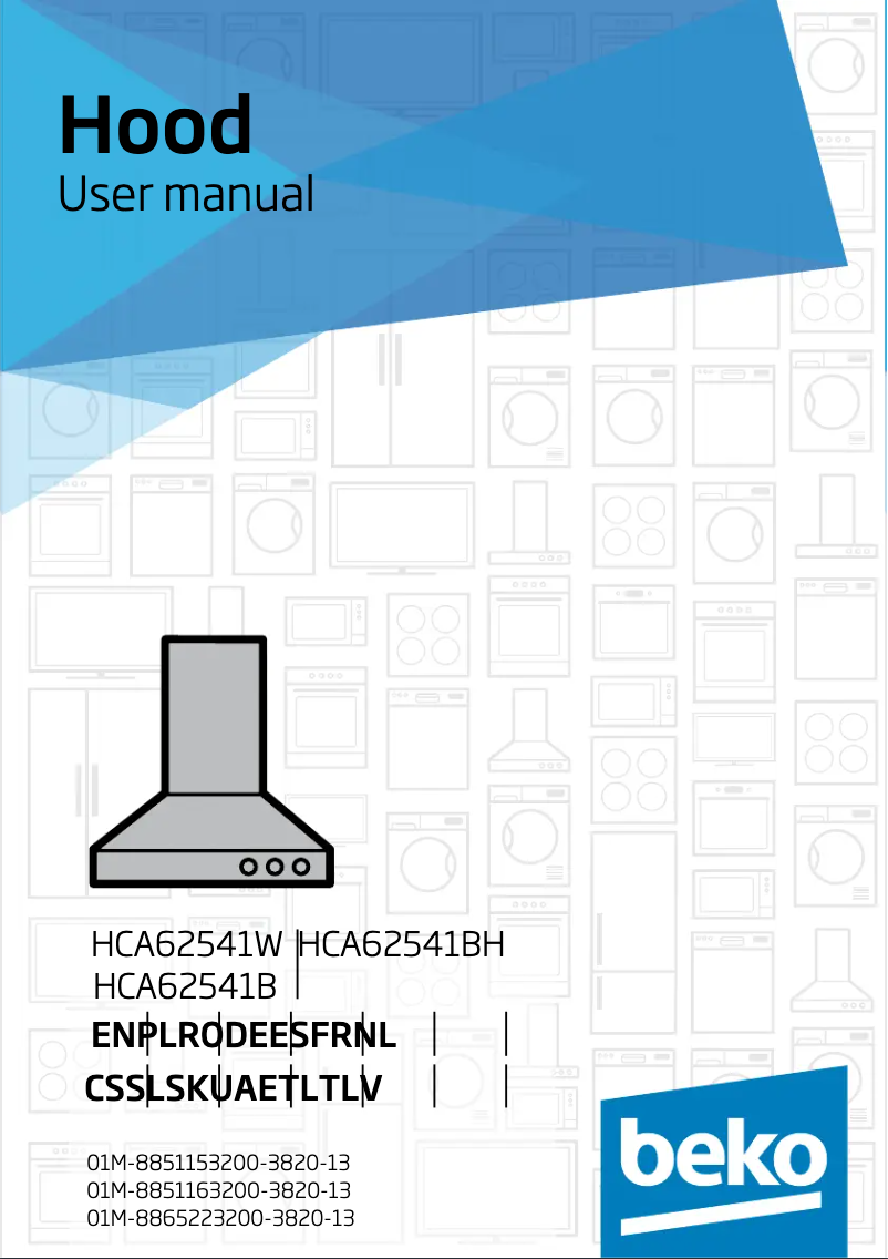 Page 1 de la notice Manuel utilisateur Beko HCA62541W