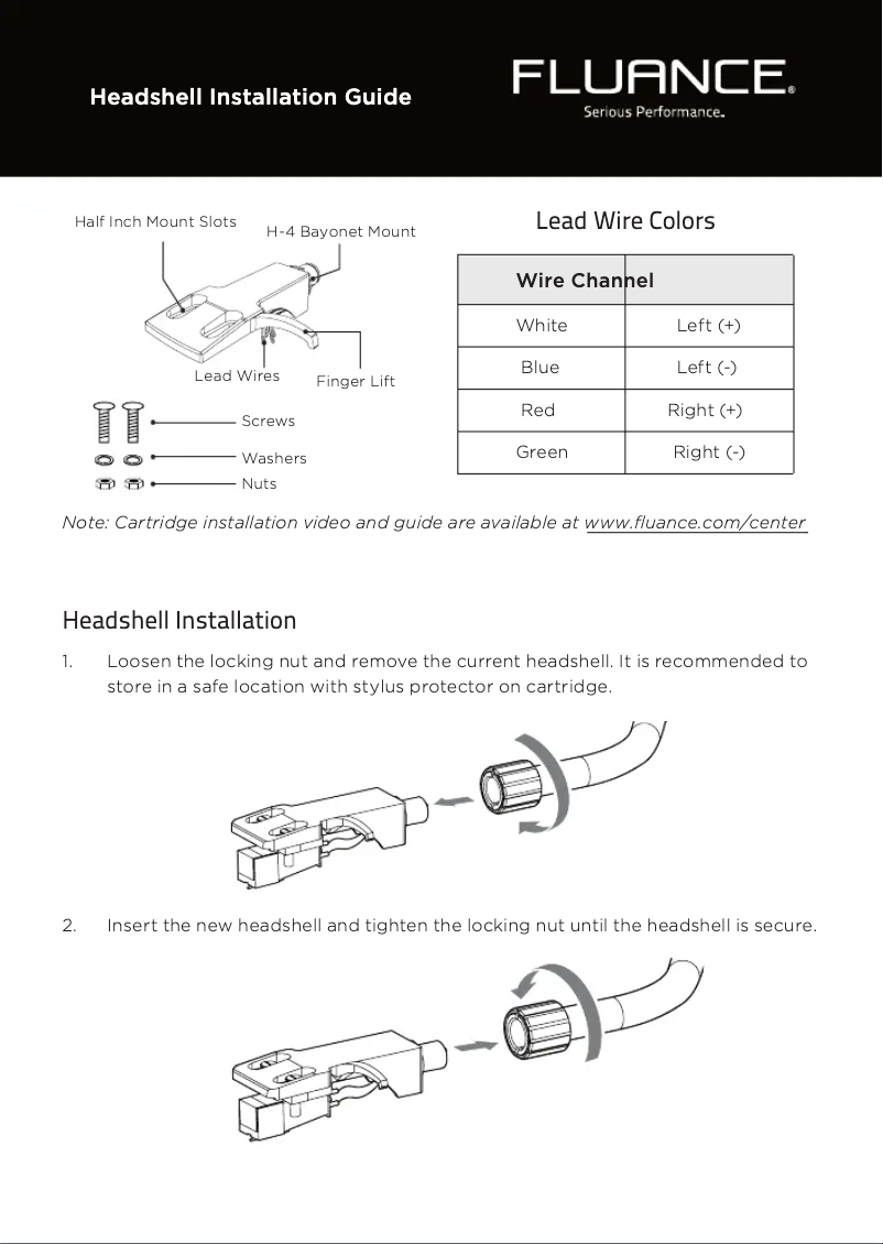 Page 1 de la notice Manuel utilisateur Fluance H-4