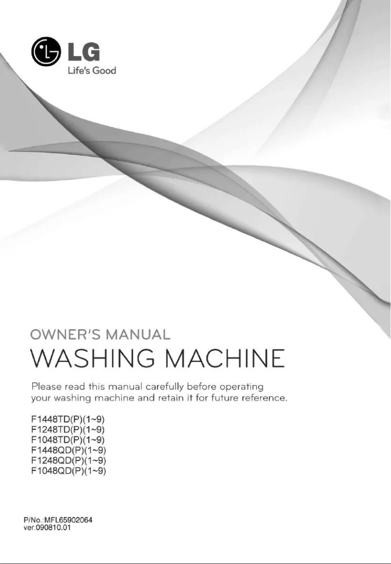 Page 1 de la notice Manuel utilisateur LG F1448QDP1