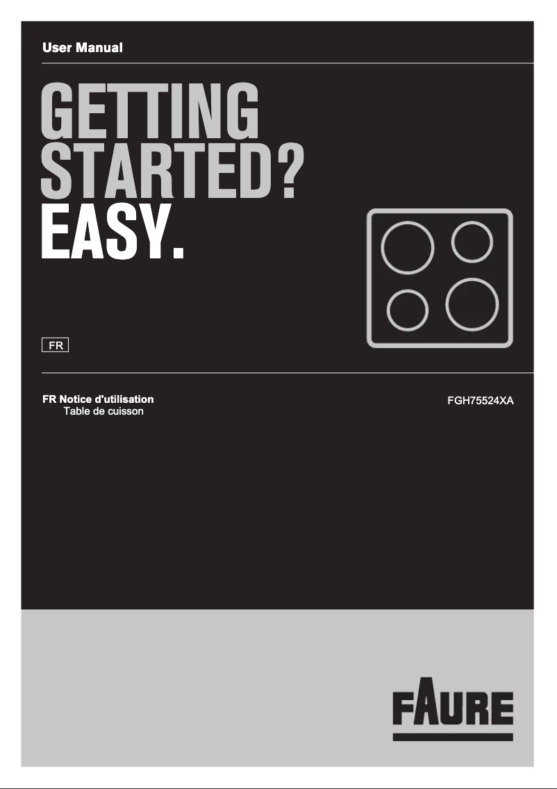 Page n°1 - Manuel utilisateur Electrolux FGH75524XA
