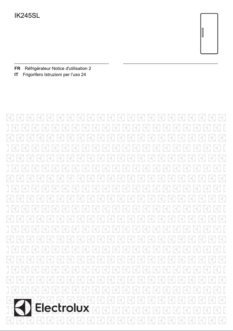 Page n°1 - Manuel utilisateur Electrolux IK245SL