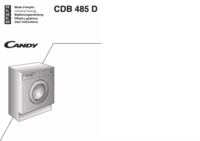 Page n°1 - Manuel utilisateur Candy CDB 485D-37S