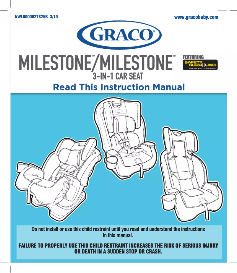 Page 1 de la notice Manuel utilisateur Graco Milestone