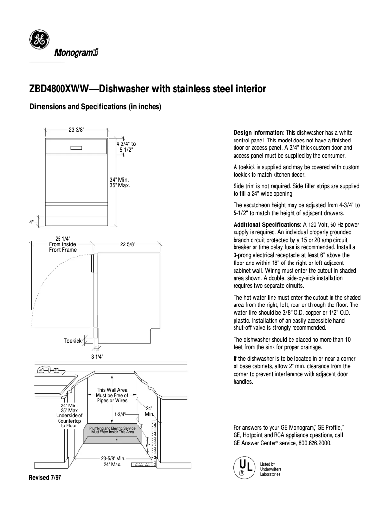 Image de la première page du manuel de l'appareil ZBD4800XWW