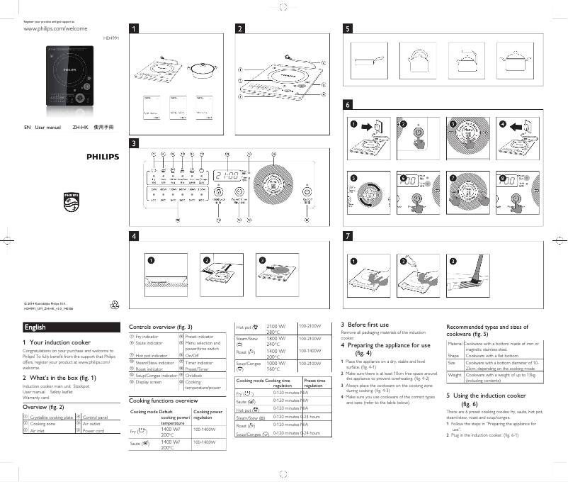 Image de la première page du manuel de l'appareil Avance Collection HD4991
