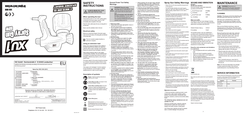 Image de la première page du manuel de l'appareil XSG-100U