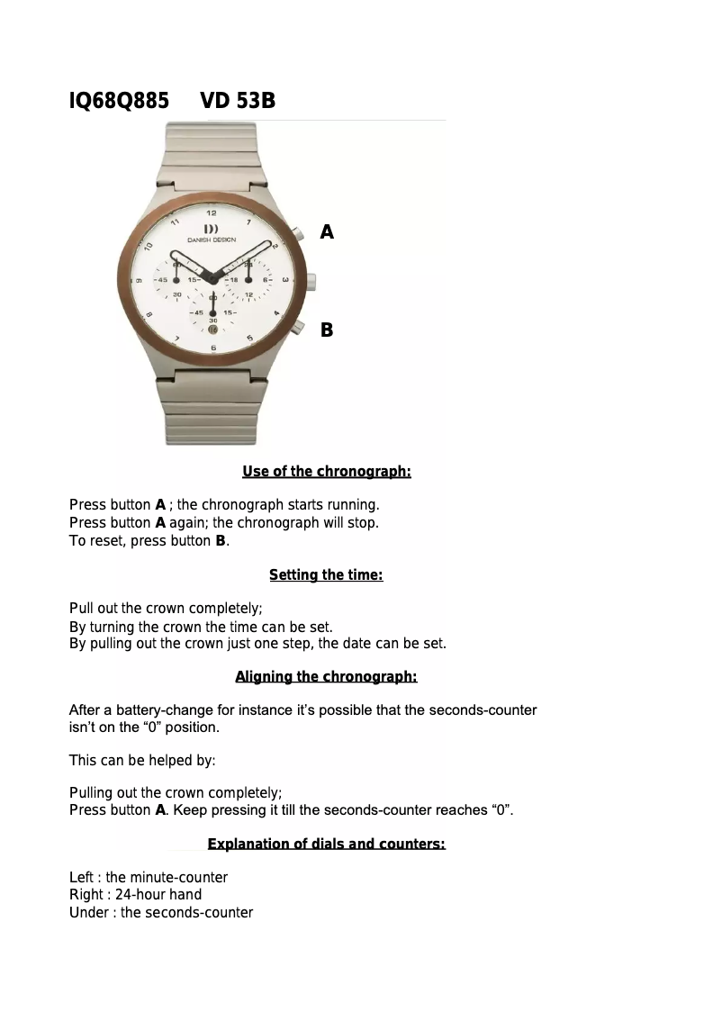 Image de la première page du manuel de l'appareil IQ68Q885