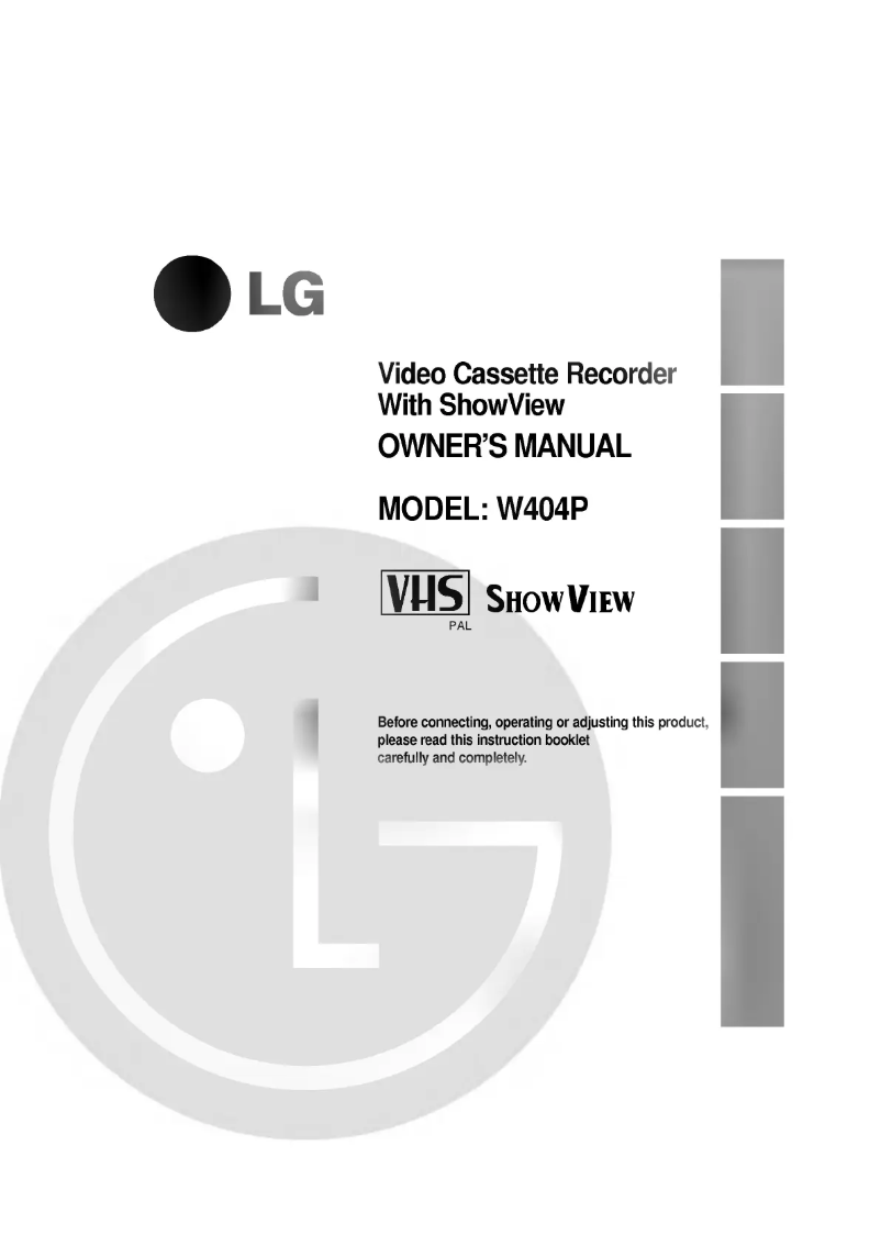 Page 1 de la notice Manuel utilisateur LG W404P