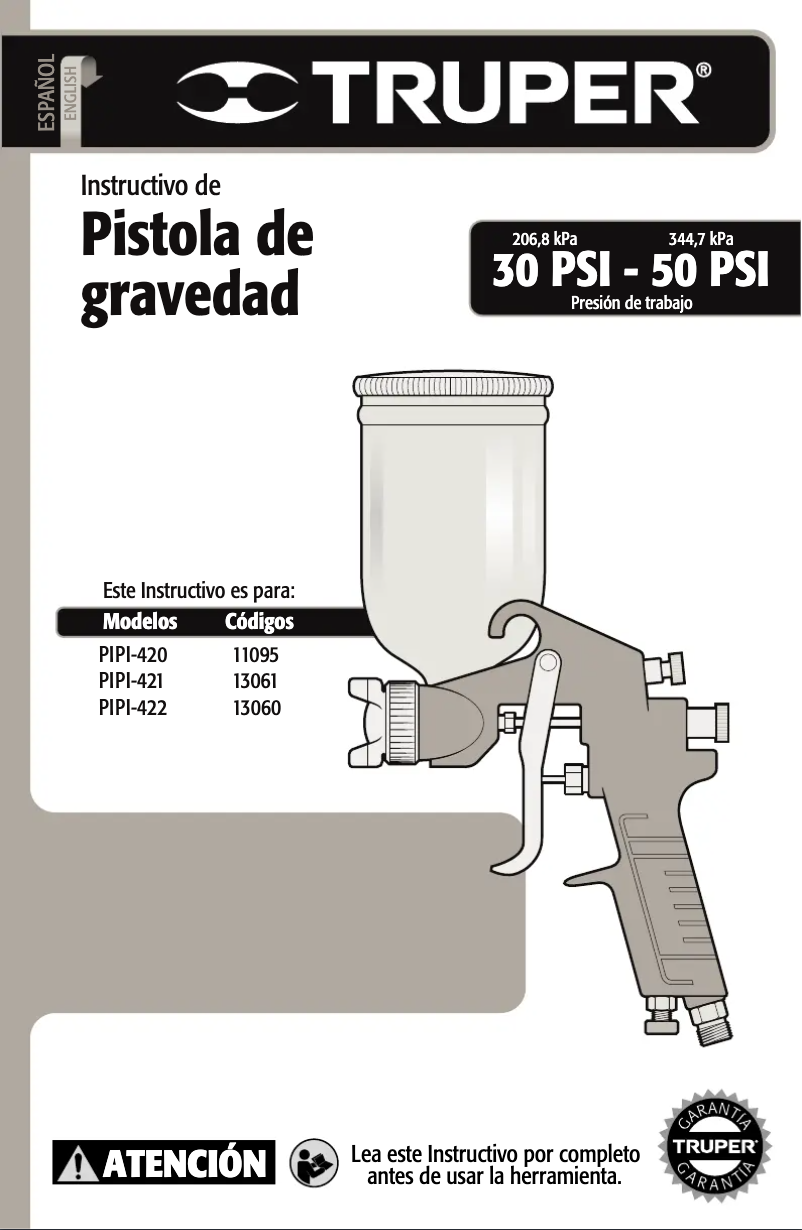 Page 1 de la notice Manuel utilisateur Truper PIPI-420