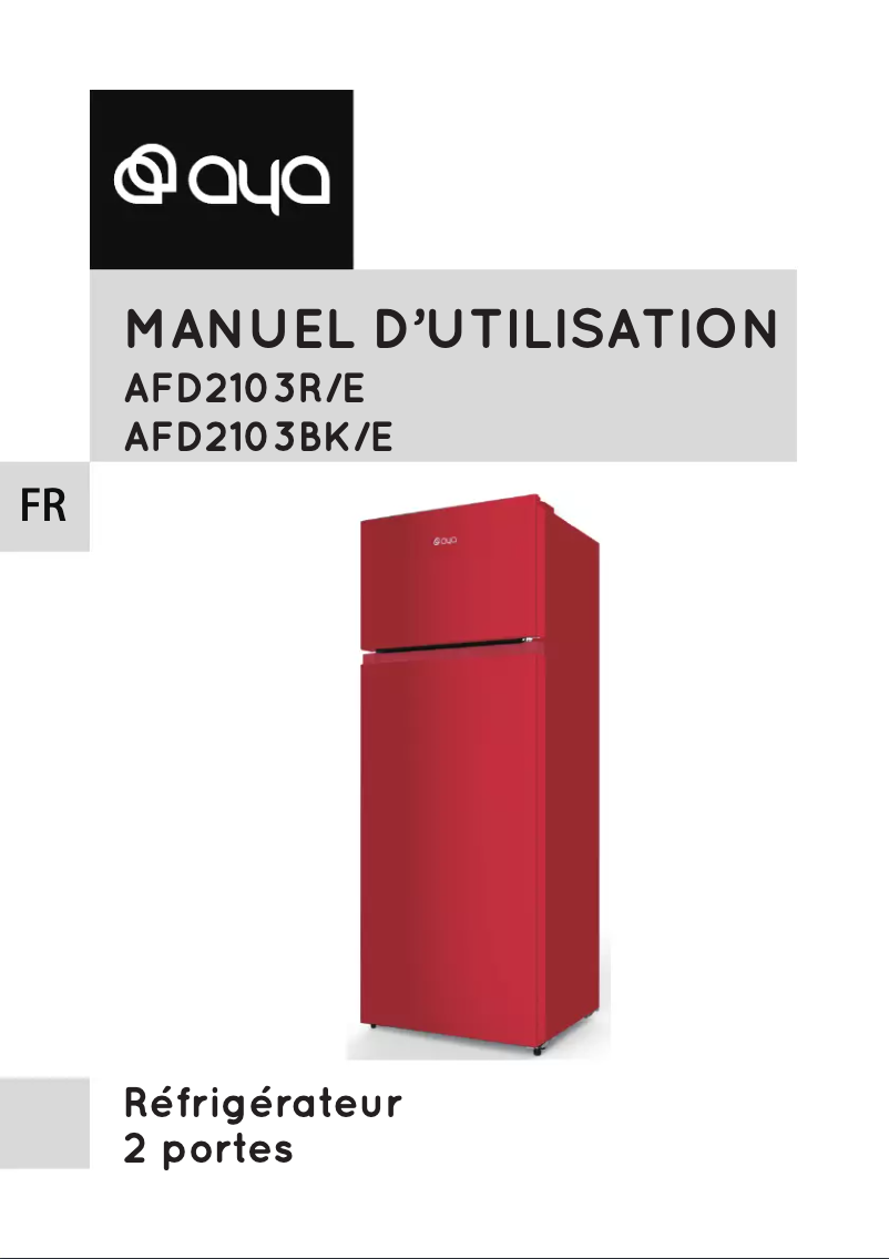 Page 1 de la notice Manuel utilisateur AYA AFD2103BK
