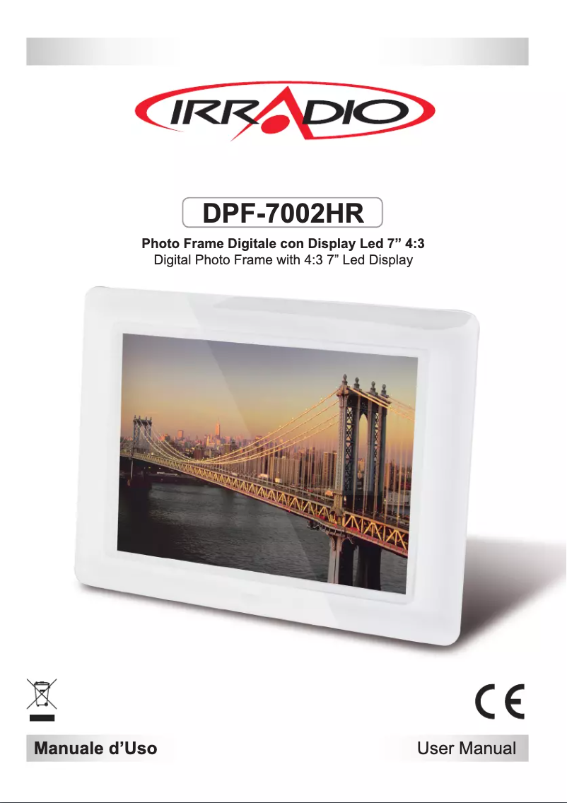 Page 1 de la notice Manuel utilisateur Irradio DPF-7002HR