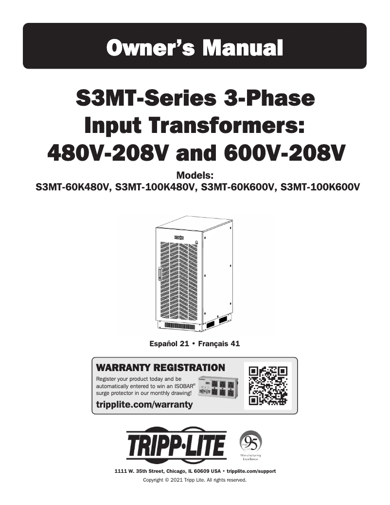 Image de la première page du manuel de l'appareil S3MT-100K480V