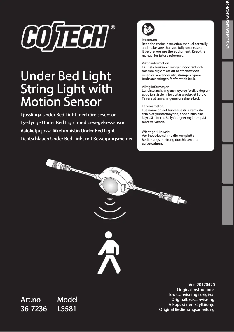 Página 1 del manual Manual de usuario Cotech LS581