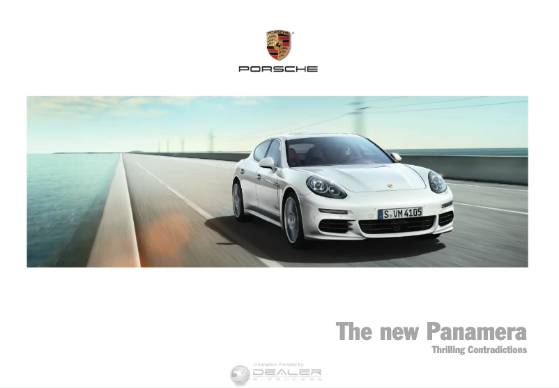 Image de la première page du manuel de l'appareil Panamera (2015)