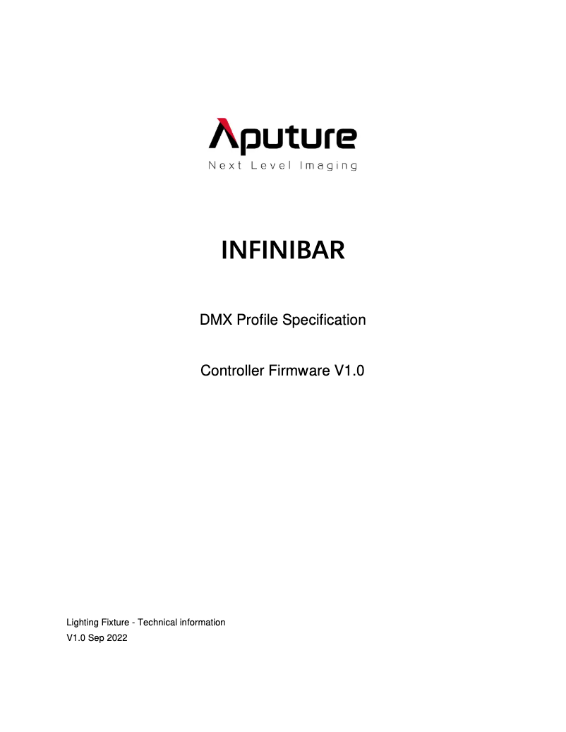 Page 1 de la notice Manuel utilisateur Aputure Infinibar PB12