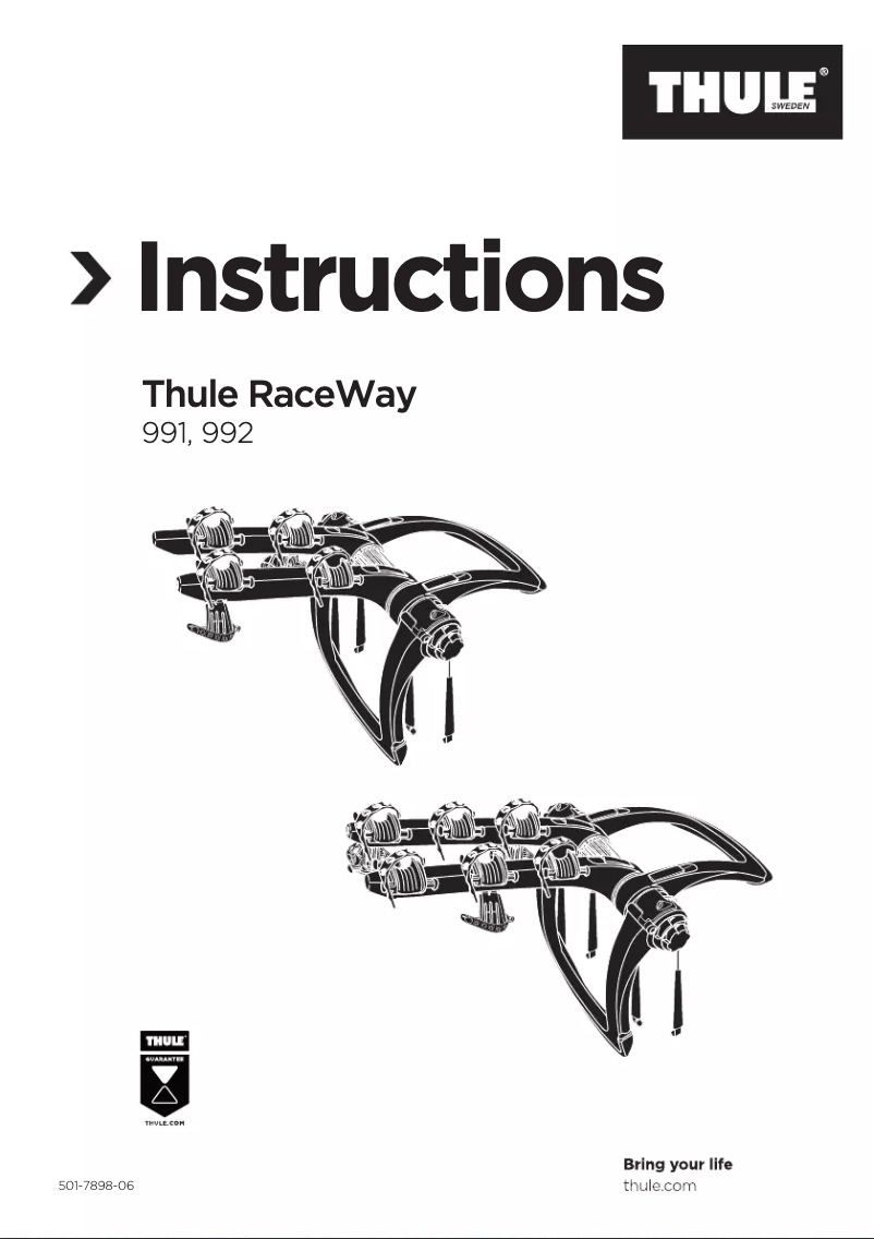 Page 1 de la notice Manuel utilisateur Thule RaceWay 3