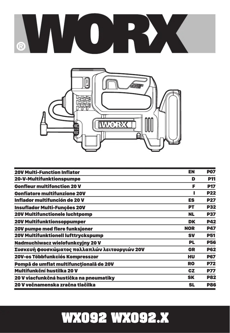 Image de la première page du manuel de l'appareil WX092.9