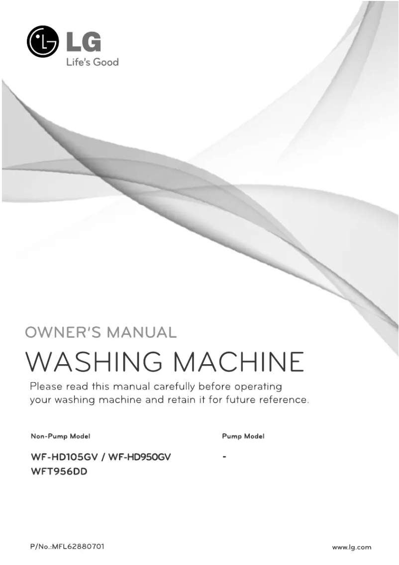 Page 1 de la notice Manuel utilisateur LG WF-HD105GV