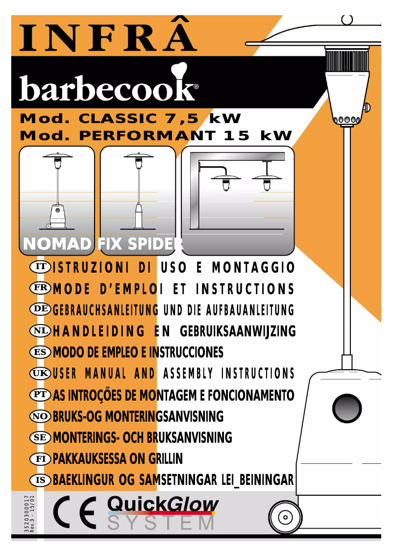 Page n°1 - Manuel utilisateur Barbecook Infra Nomad Performant