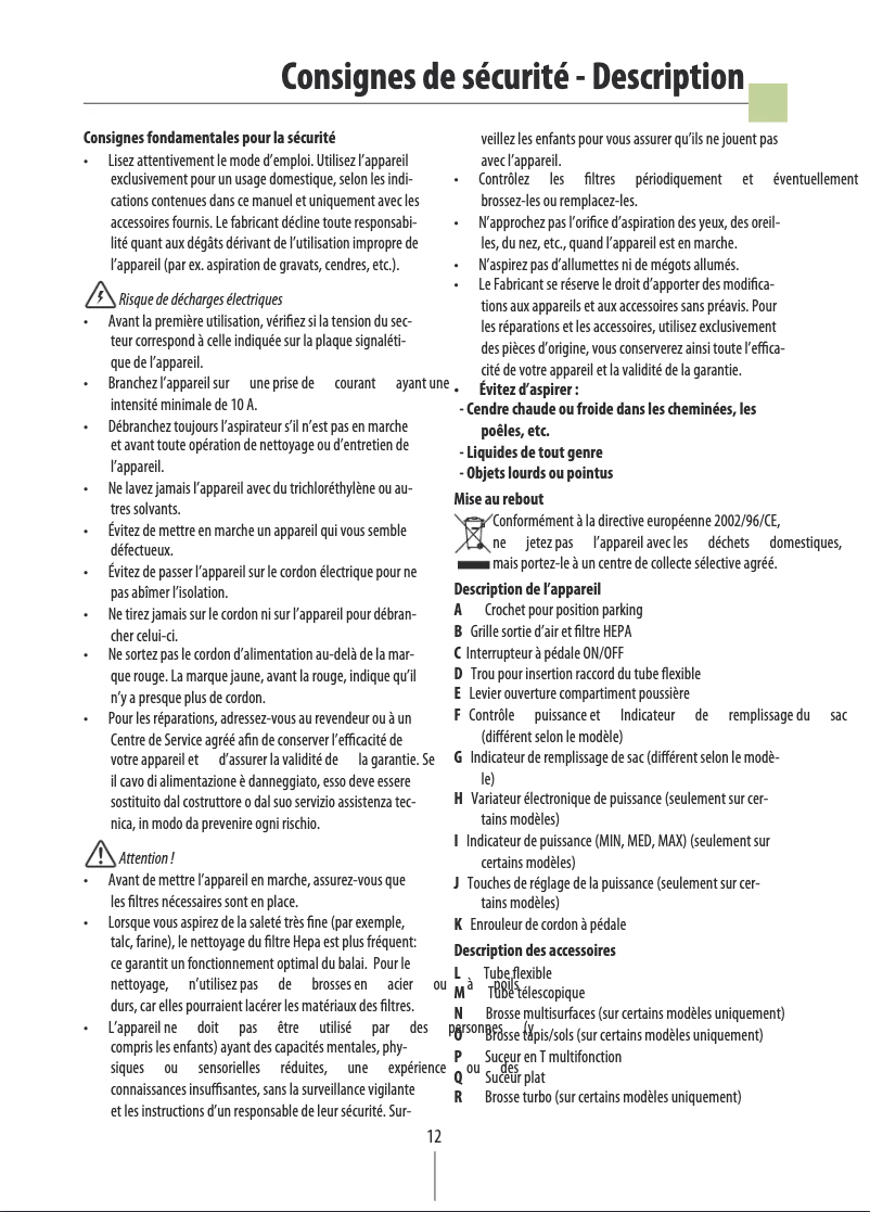 Image de la première page du manuel de l'appareil Xlence XTL 7040