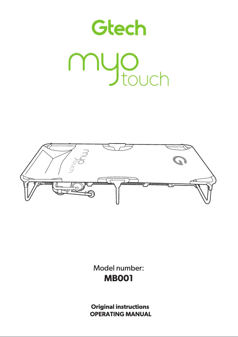 Page n°1 - Manuel utilisateur G-Technology Myo Touch MB001