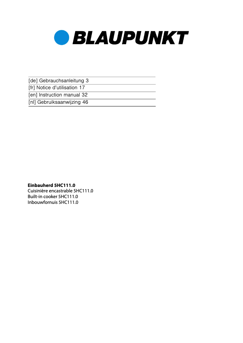 Image de la première page du manuel de l'appareil 5HC11150