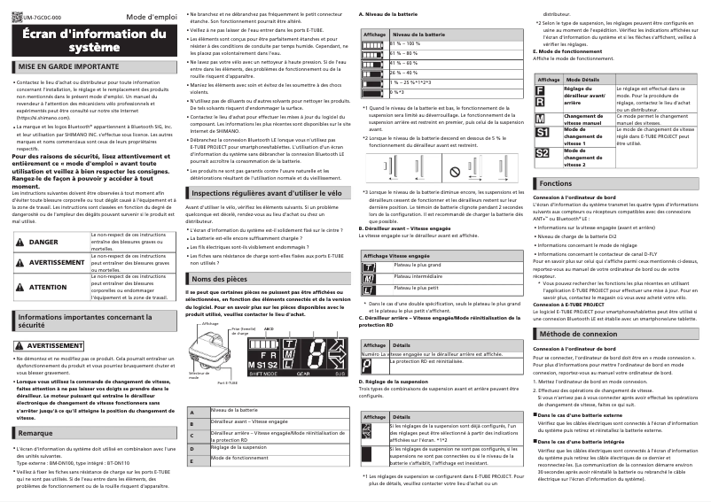 Image de la première page du manuel de l'appareil SC-MT800