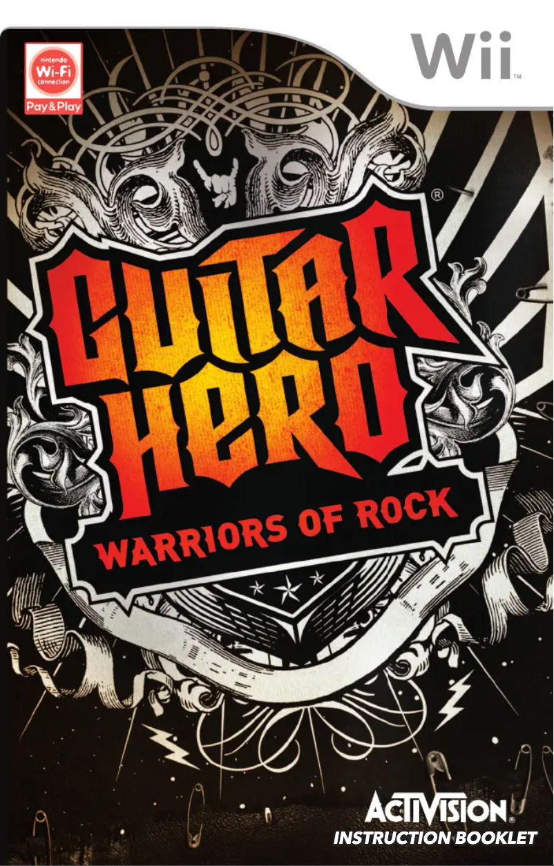 Page 1 de la notice Manuel utilisateur Nintendo Guitar Hero - Warriors of Rock (Wii)