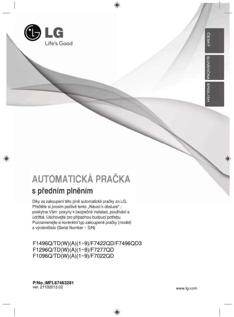 Page n°1 - Manuel utilisateur LG F7296QD