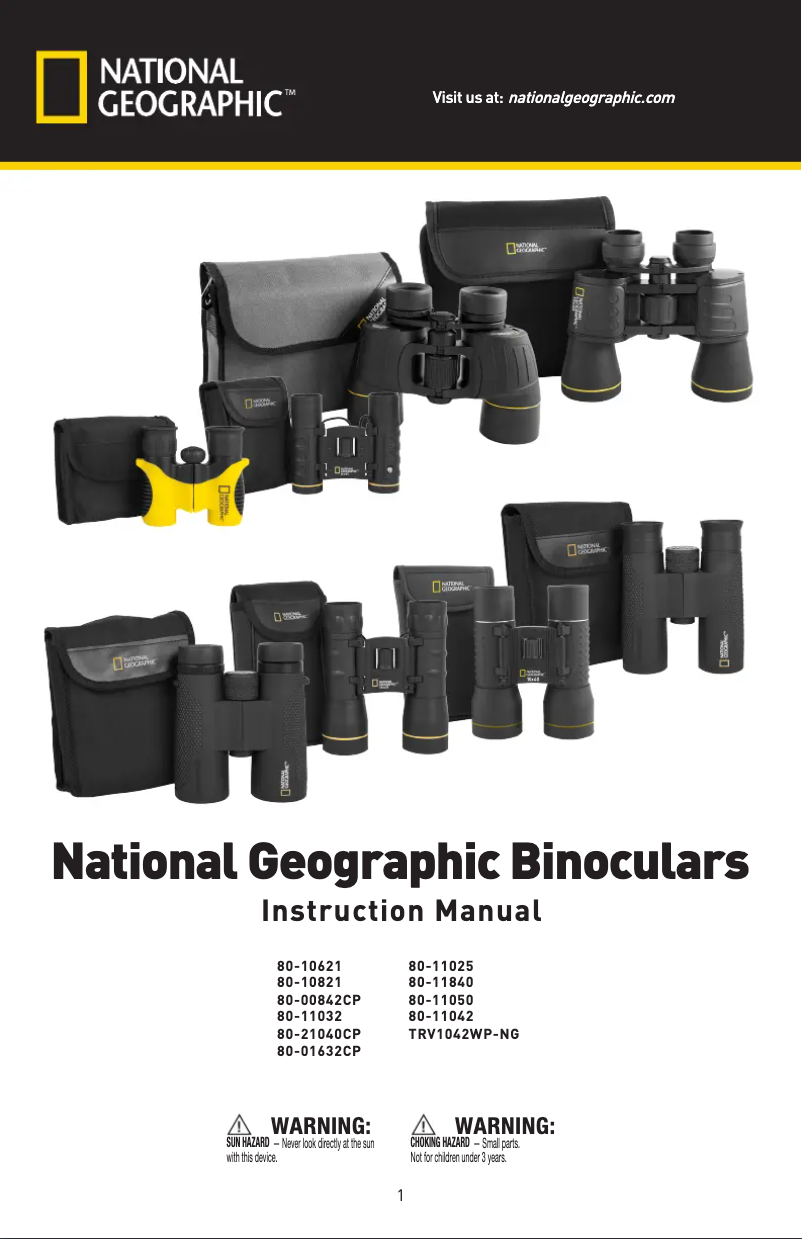 Page n°1 - Manuel utilisateur National Geographic 80-01632CP