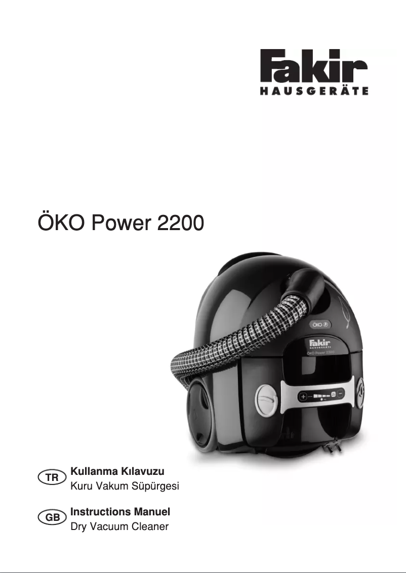 Page 1 de la notice Manuel utilisateur Fakir ÖKO Power 2200