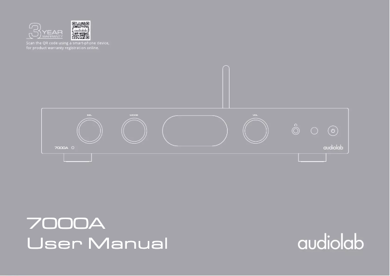 Page n°1 - Manuel utilisateur Audiolab 7000A