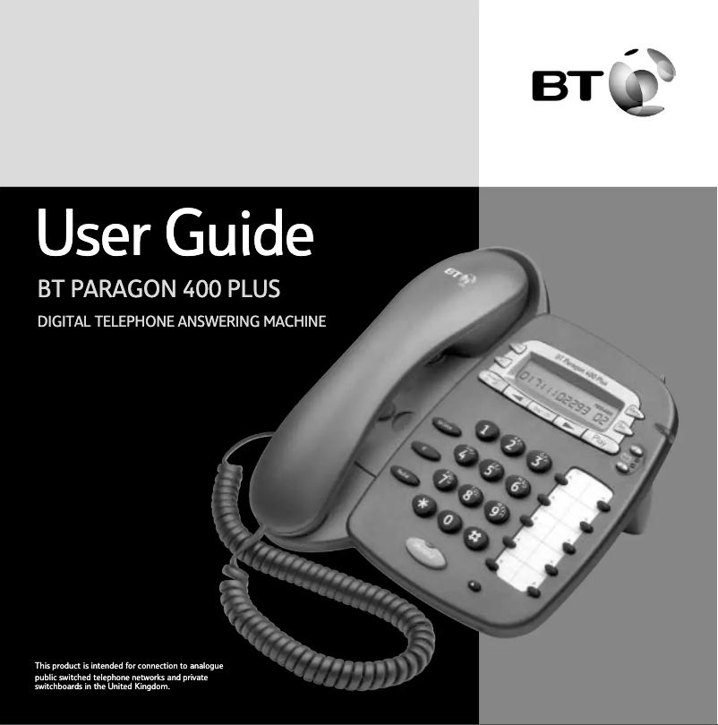 Imagen de la primera página del manual del dispositivo Paragon 400 Plus