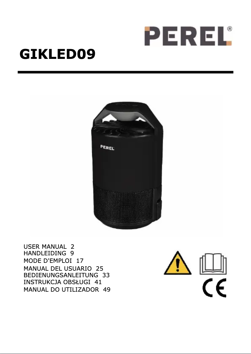 Page 1 de la notice Manuel utilisateur Perel GIKLED09