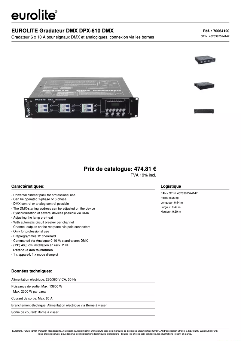 Image de la première page du manuel de l'appareil DPX-610