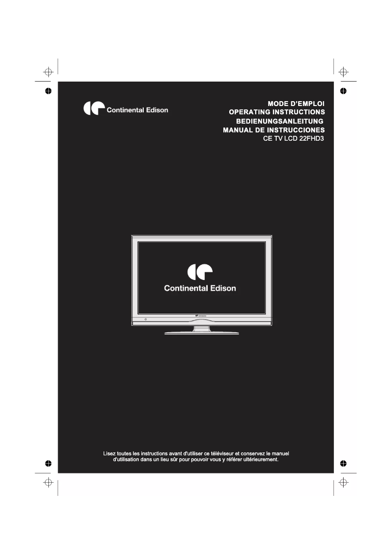 Image de la première page du manuel de l'appareil CETVLCD22FHD3