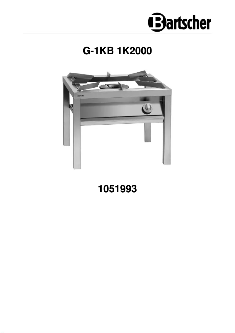 Página 1 del manual Manual de usuario Bartscher G-1KB 1K2000