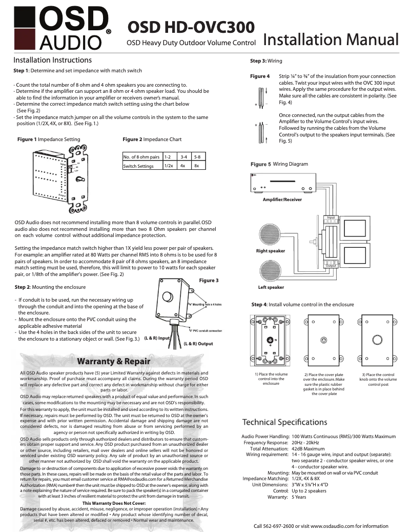 Page 1 de la notice Manuel utilisateur OSD Audio OVC100