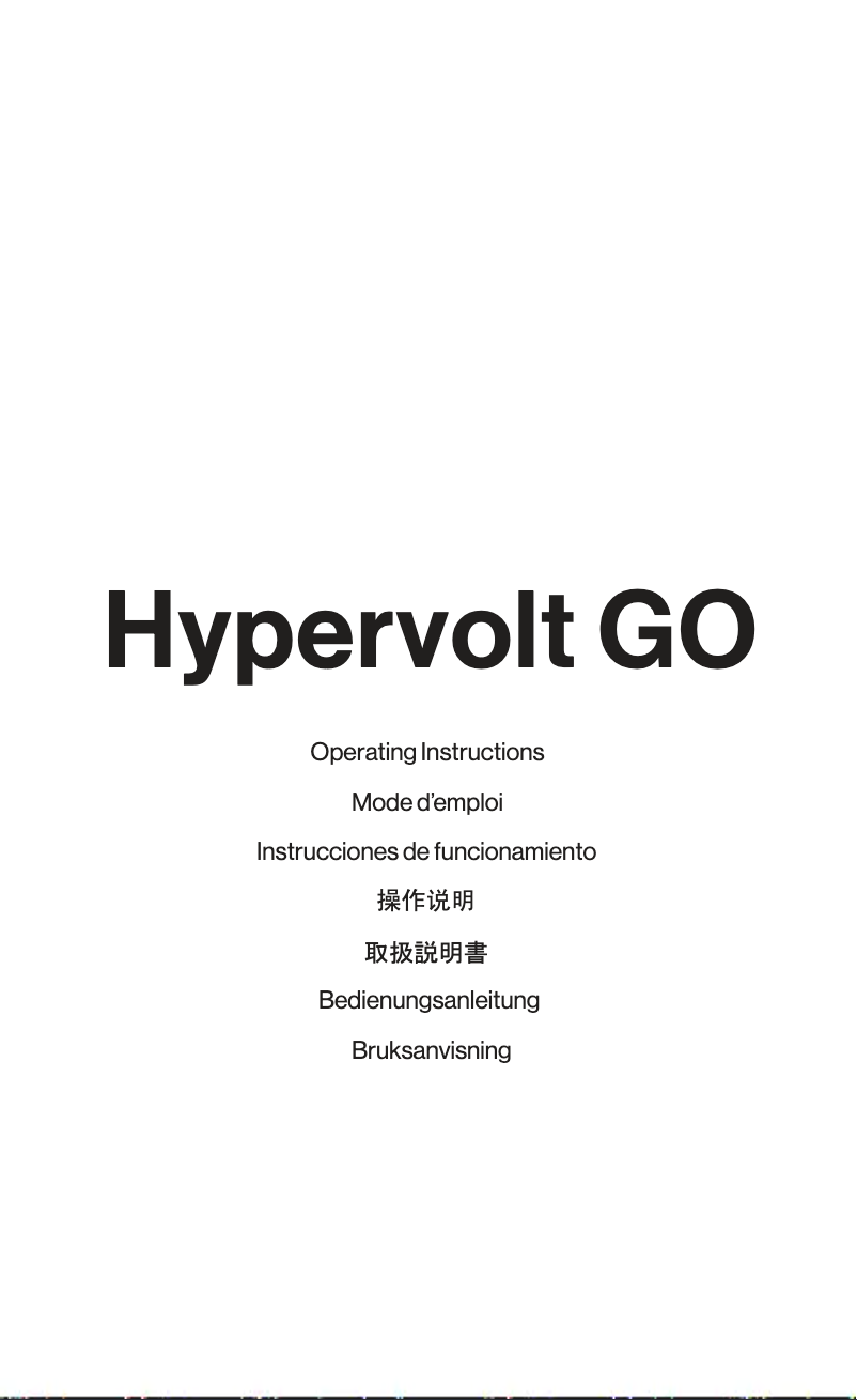 Page n°1 - Manuel utilisateur HyperIce Hypervolt Go