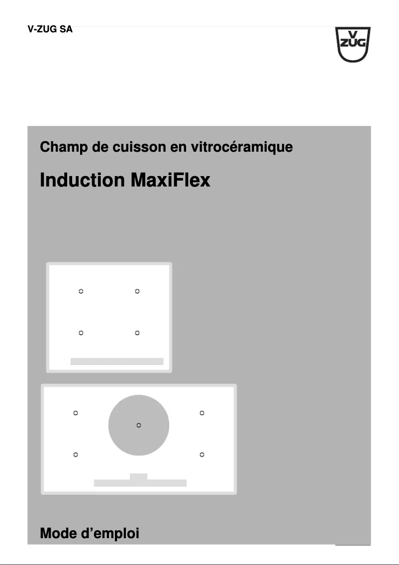 Page n°1 - Manuel utilisateur V-Zug GK56TIMS