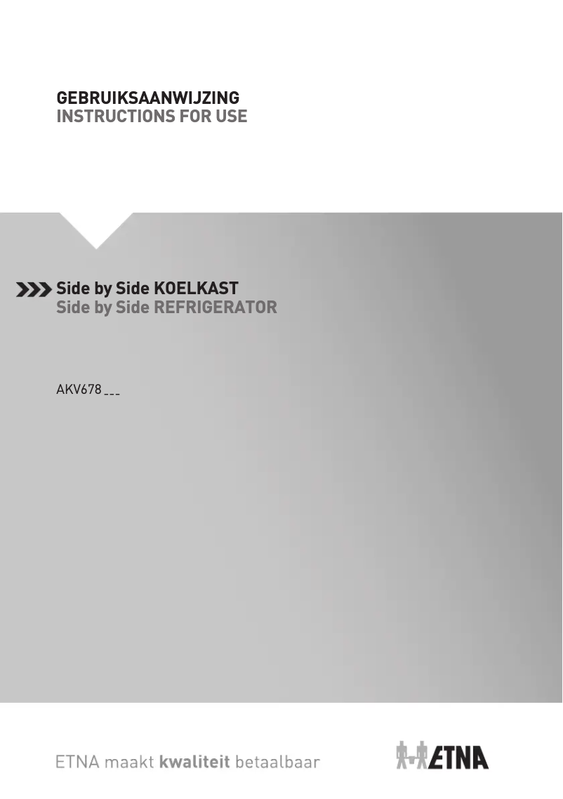 Page n°1 - Manuel utilisateur Etna AKV678RVS